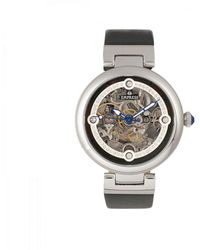 Empress - Adelaide Automatic Skeleton Leather-Band Watch - Lyst