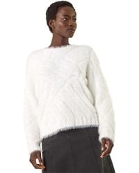 Roman - Fluffy Stripe Knit Jumper - Lyst