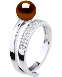 Diadema - Ring Rush Adjustable Round Freshwater Pearl Jewelry 7-8Mm 925 - Lyst