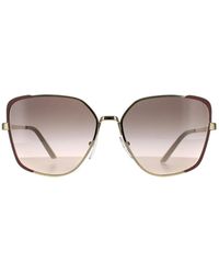 Prada - Rectangle Pale And Matte Gradient Sunglasses Metal - Lyst