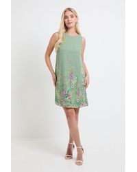 Wallis - Petite Floral Sleeveless Chiffon Shift Dress - Lyst