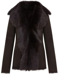Infinity Leather - Sheepskin Toscana Shearling Suede Jacket - Lyst