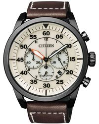 Citizen - Watch Ca4215-04W Leather (Archived) - Lyst