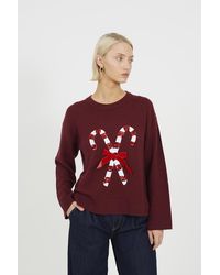 Brave Soul - Crew Neck Sequin Graphic Christmas Jumper - Lyst