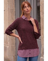 Roman - Textured Snit Mock Shirt - Lyst