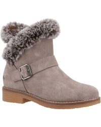 Hush Puppies - Hannah Suede Boots Fleece - Lyst