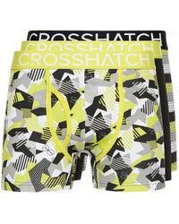 Crosshatch - Crystaline Boxer Shorts (Pack Of 3) (Lime/ - Lyst