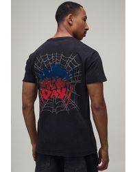 BoohooMAN - Oversized Brand New Day Spiderman License Print T-Shirt - Lyst