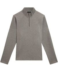 Ted Baker - Crabtre Honeycomb Trim Mid Half Zip Sweater - Lyst