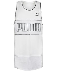 PUMA - Xtreme Tank Long Sleeveless Gym Training Vest 573545 02 Textile - Lyst