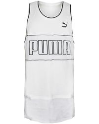 PUMA - Xtreme Tank Long Sleeveless Gym Training Vest 573545 02 Textile - Lyst