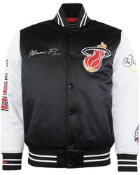 Mitchell & Ness - Nba Miami Heat Satin Bomber Jacket - Lyst