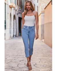 Sosandar - Mid Capri Jeans - Lyst