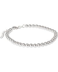 The Jewellery Stockroom - Sterling Polished Bead Bracelet - Lyst