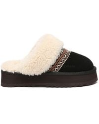 EverAu Australia - Ever Au Crake Knitted Platform Sheepskin Slippers - Lyst