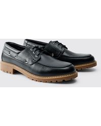 BoohooMAN - Pu Boat Shoe - Lyst