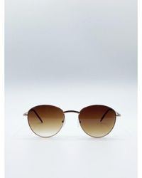 SVNX - Classic Round Metal Frame Sunglasses - Lyst