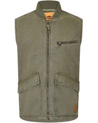 Timberland - Washed Canvas Gilet - Lyst