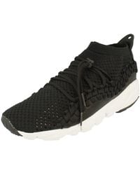 Nike - Air Footscape Woven Chukka Leather And Flyknit Sneakers - Lyst