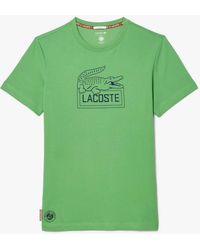 Lacoste - Roland-garros Edition Ultra Dry Tennis T-shirt - Lyst