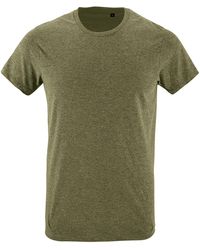 Sol's - Regent Slim Fit Short Sleeve T-Shirt (Heather Khaki) - Lyst