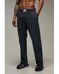 BoohooMAN - Training Dept Straight Leg Washed Loopback Jogger - Lyst