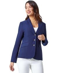 Roman - Button Detail Stretch Blazer - Lyst