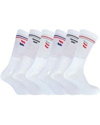 Sock Snob - 6 Pack Cotton Striped Pattern Trainer Sports Socks - Lyst