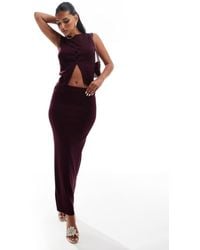 Kaiia - Exclusive Fine Knit Column Maxi Skirt Co-Ord - Lyst