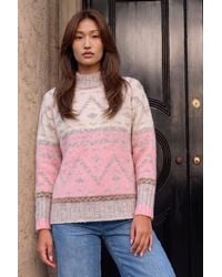 Roman - Petite Aztec Colour Block Knit Jumper - Lyst