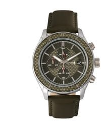 Breed - Maverick Chronograph Leather-Band Watch W/Date - Lyst