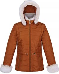 Regatta - Ladies Willabella Faux Fur Trim Jacket (Copper Almond) - Lyst