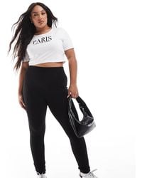 Yours - Ribbed Leggings - Lyst