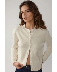 Hiccup - Crew Neck Knitwear Soft Touch Cardigan - Lyst