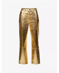 Amy Lynn - Amylynn Lupe Metallic Patterned Straight Trousers - Lyst