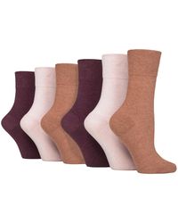 IOMI - 6 Pack Ladies Non Elastic Cotton Diabetic Socks With Seamless Toe - Lyst