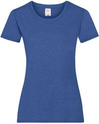 Fruit Of The Loom - Ladies/ Lady-Fit Valueweight Short Sleeve T-Shirt (Pack Of 5) (Retro Heather Royal) - Lyst