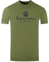 Aquascutum - London Aldis Brand Logo Army T-Shirt - Lyst