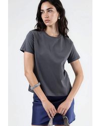 Busem - Plain Crew Neck Cotton T-Shirt - Lyst