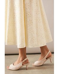 Good for the Sole - Wide Fit Evelyn Peep Toe Sling Back Heeled Sandals - Lyst