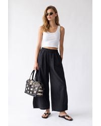 MixRay - Wide-Leg Tencel Ankle-Length Trousers - Lyst