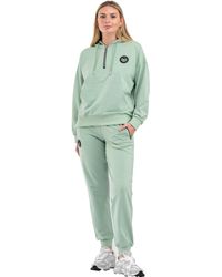 Tom Barron - Damen-Trainingsanzug-Set Mit Halbem Reißverschluss Und Kängurutasche, Stilvoller Trainingsanzug-Set Mit Logo-Details - Lyst