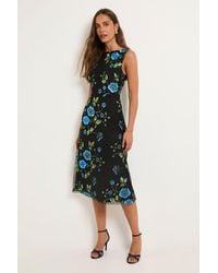 Wallis - Floral Embroidered Mesh Fit & Flare Midi Dress - Lyst