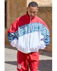 BoohooMAN - Oversized Official Colour Block Sports Jacket - Lyst