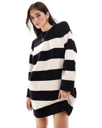 ASOS - Crew Neck Mini Dress With Wide Cuff - Lyst