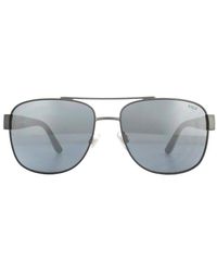 Polo Ralph Lauren - Aviator Matte Dark Gunmetal Light Mirror Sunglasses - Lyst