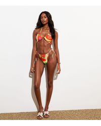 Gini London - Multi Pastel Halterneck Swirl Bikini Top - Lyst