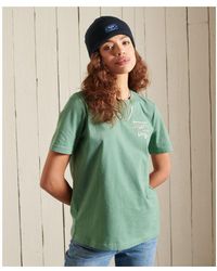 Superdry - Workwear T-shirt Met Geschreven Tekst En Folieprint - Lyst