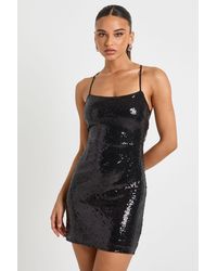 Boohoo - Sequin Strappy Back Bodycon Party Dress - Lyst