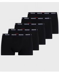 HUGO - 5-Pack Stretch-Cotton Trunks With Logo Waistbands Nos Size: M - Lyst